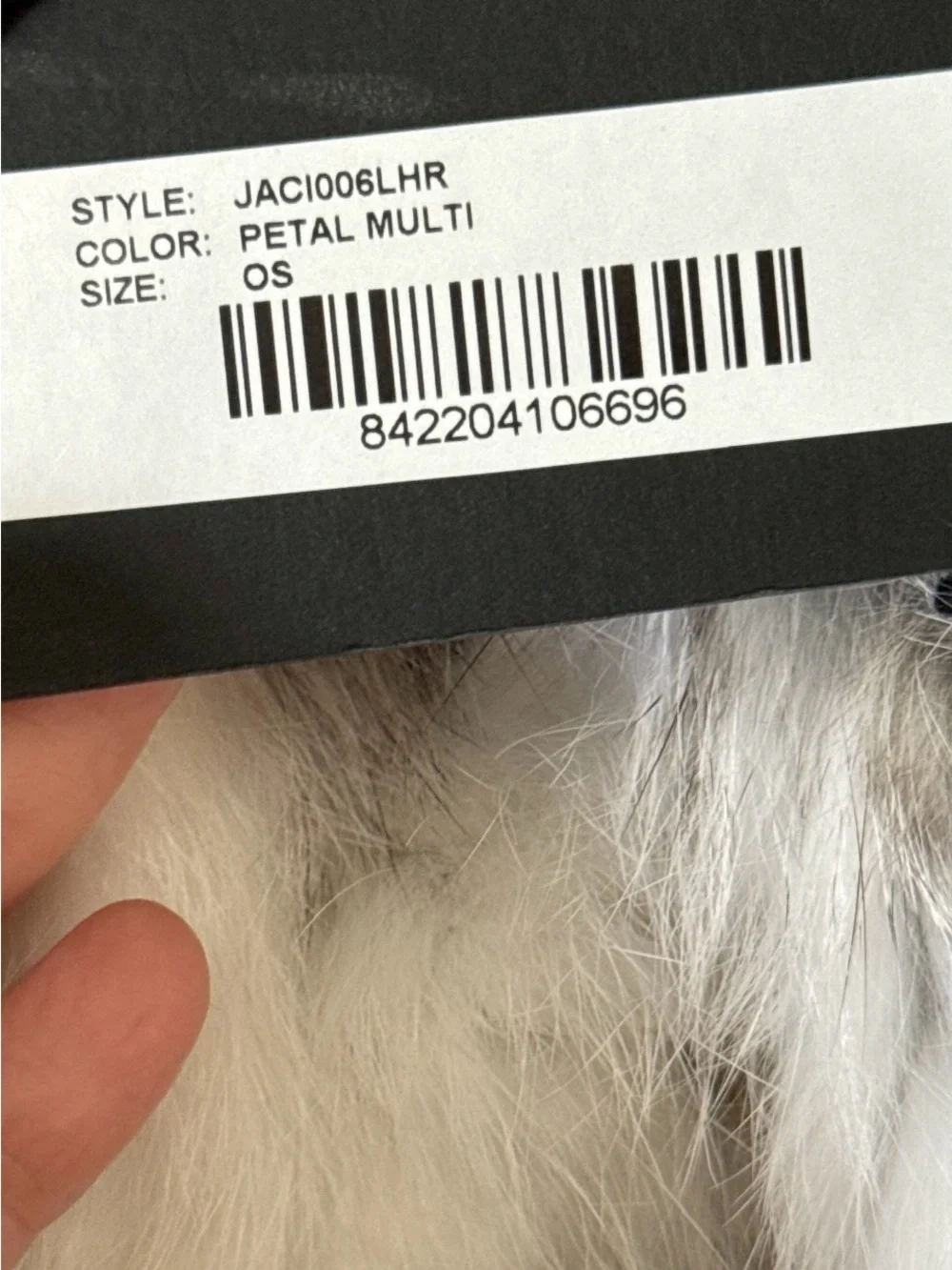 Jocelyn Women’s Real Rabbit Fur Infinity Scarf Petal Multi Chevron Color. NWT!